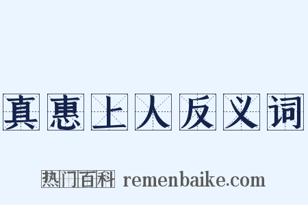 真惠上人反义词是什么意思的图片